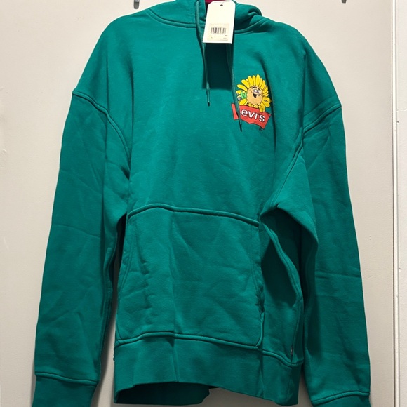 Levi's Other - Levi's Green Hoodie with Sunflower Design